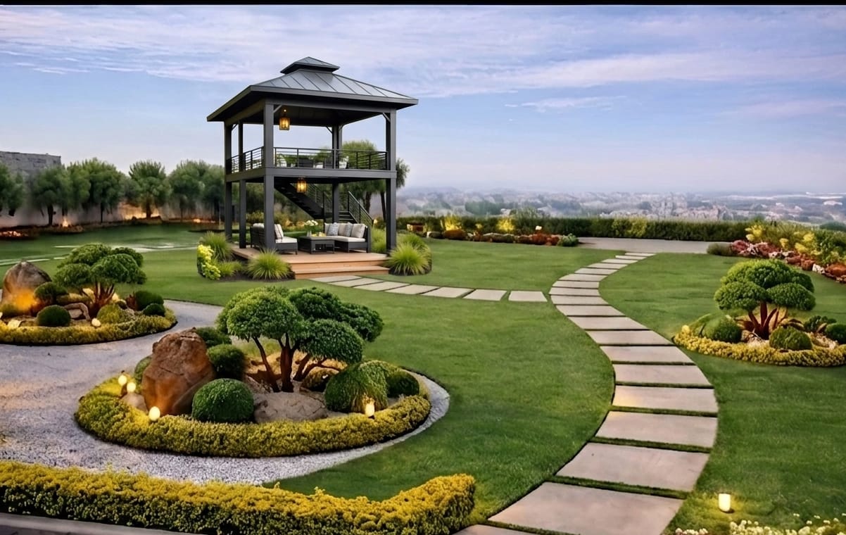 3D landscape designing and outdoor garden project